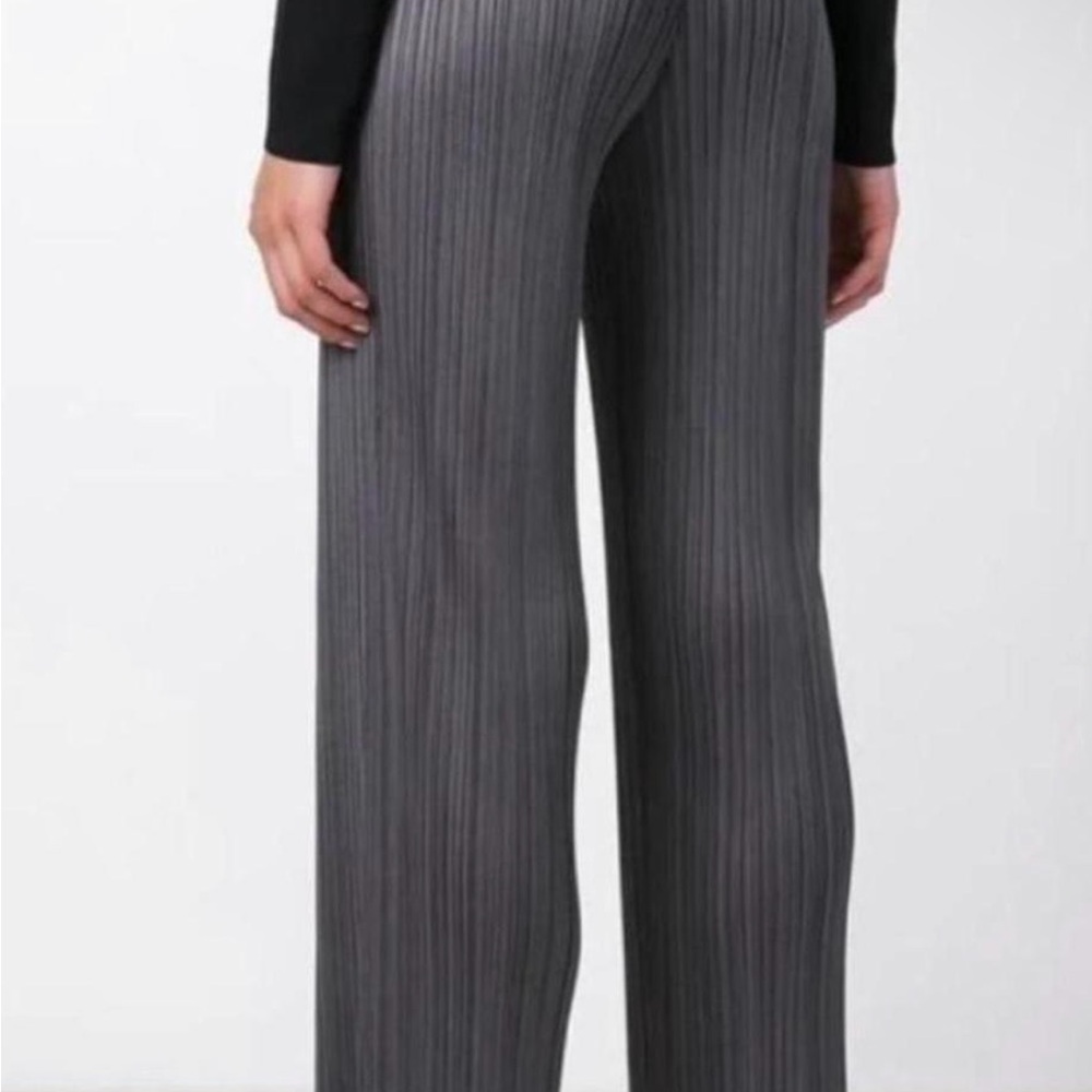 issey miyake pleats please grey pants